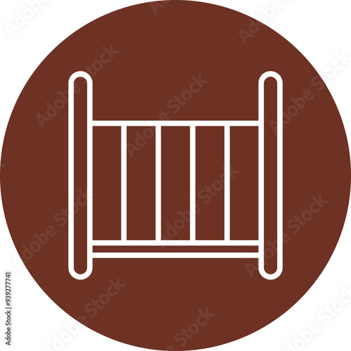 Crib Vector Icon Design