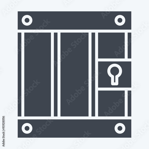 Icon Prison. related to War Military symbol. glyph style. simple illustration