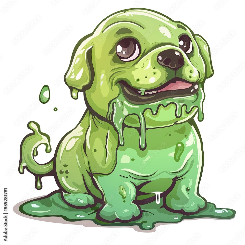 Obraz premium Dog slime fantasy animal cartoon isolated whitebackground