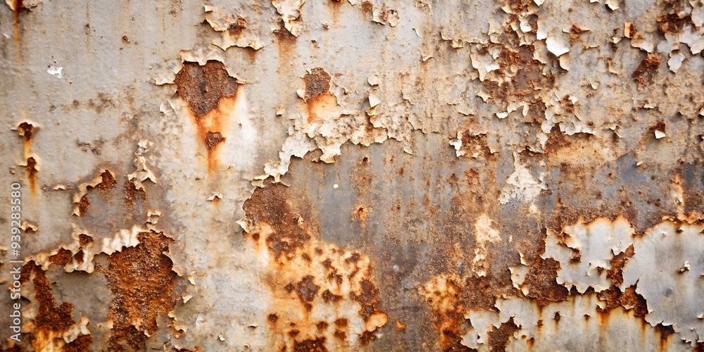 Rusty Metal Background with Peeling Paint and Weathered Texture for Industrial Design and Decoration Rusty Metal Background with Peeling Paint and Weathered Texture for Industrial Design and Decoration