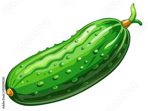 cucumber vector, illustration of cucumber isolated on white background