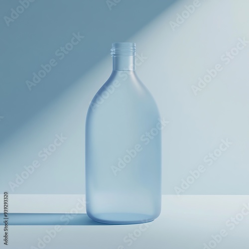 Wallpaper Mural Frosted glass bottle on a light blue background. Torontodigital.ca