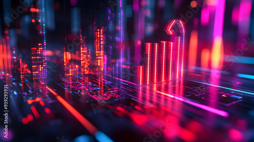 3d Flat icon as Glossy Glowing Holographic Laptop and Calendar concept as A photo featuring a glossy glowing holographic laptop and a calendar. The objects are positioned towards the right highlightin