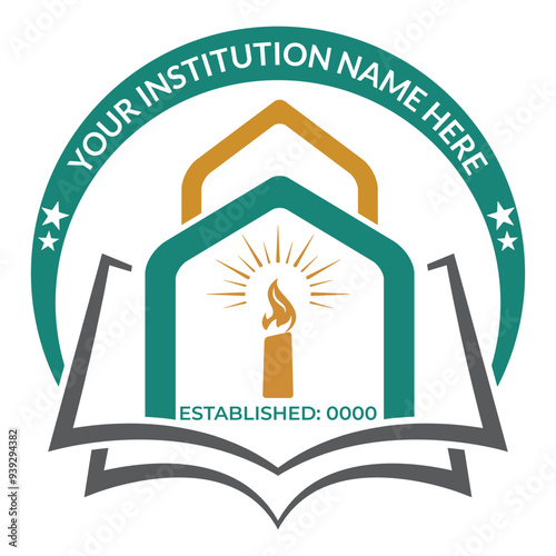 Islamic logo design template for organization