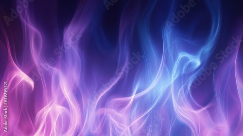 A vibrant abstract background featuring flowing colors of pink and blue.