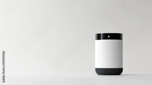 Smart Wireless Voice Controlled Speaker Device on White Background