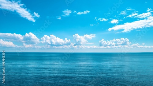 Breathtaking Seascape with Dramatic Cloudscape and Tranquil Ocean Waves