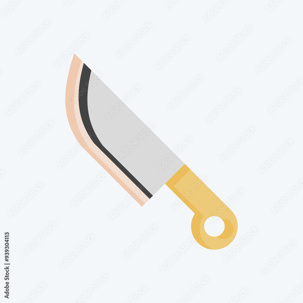Icon Knife. related to War Military symbol. flat style. simple illustration Icon Knife. related to War Military symbol. flat style. simple illustration