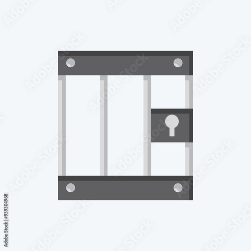 Icon Prison. related to War Military symbol. flat style. simple illustration