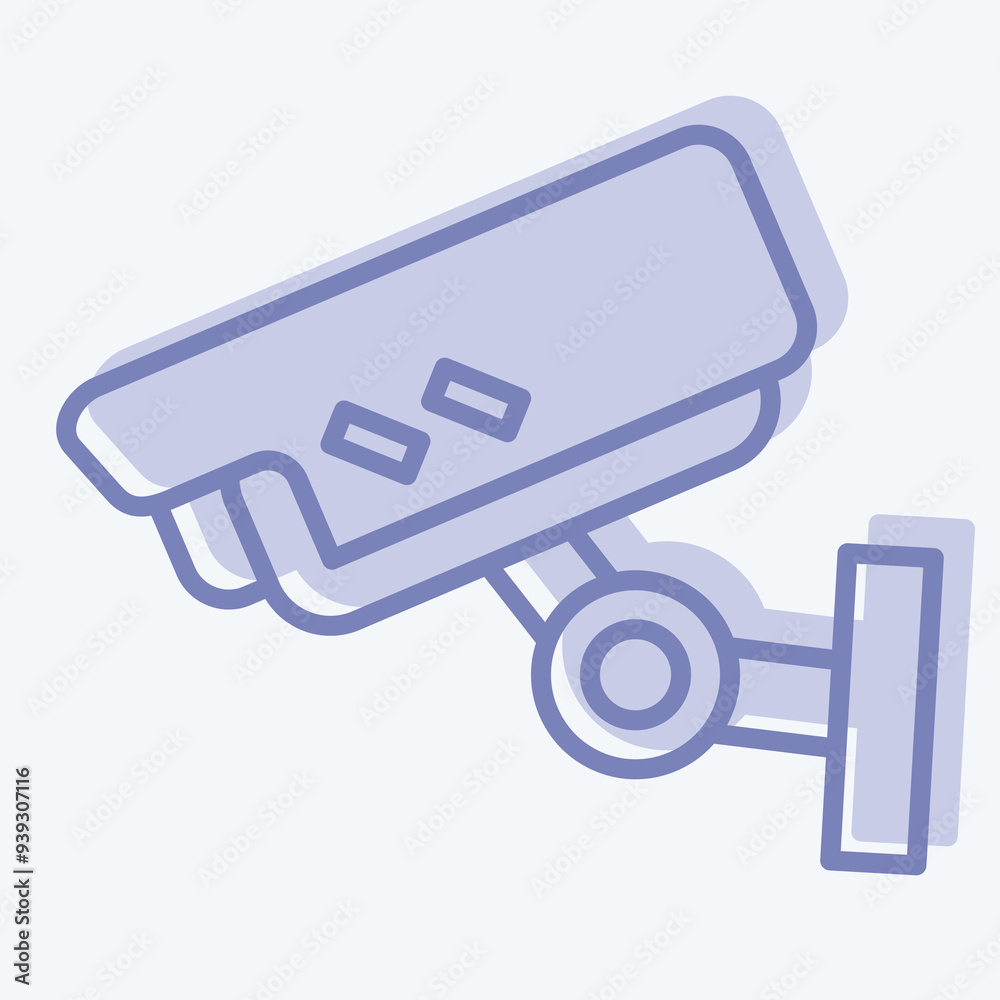 Icon CCTV related to War Military symbol. two tone style. simple illustration Icon CCTV related to War Military symbol. two tone style. simple illustration