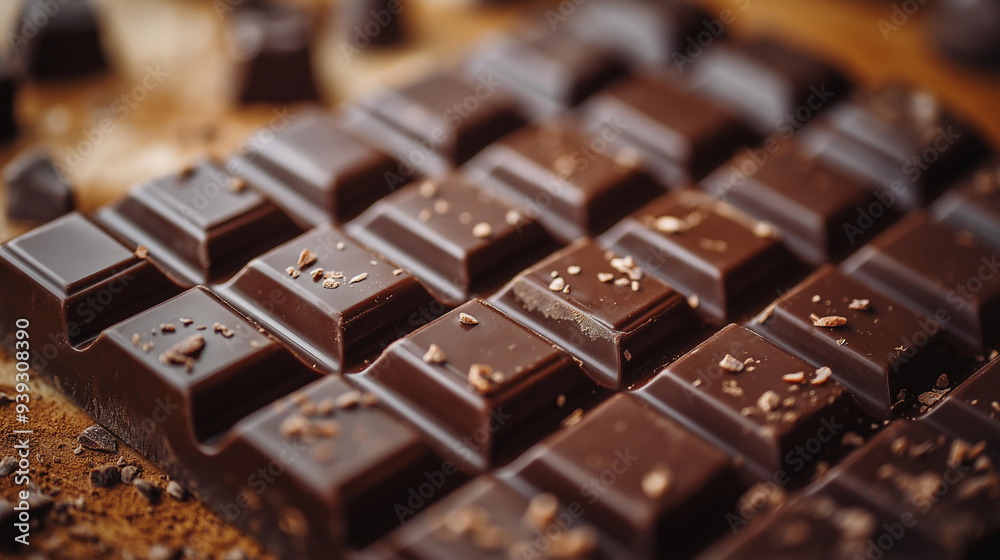 Different delicious milk and dark chocolate bars on table Different delicious milk and dark chocolate bars on table
