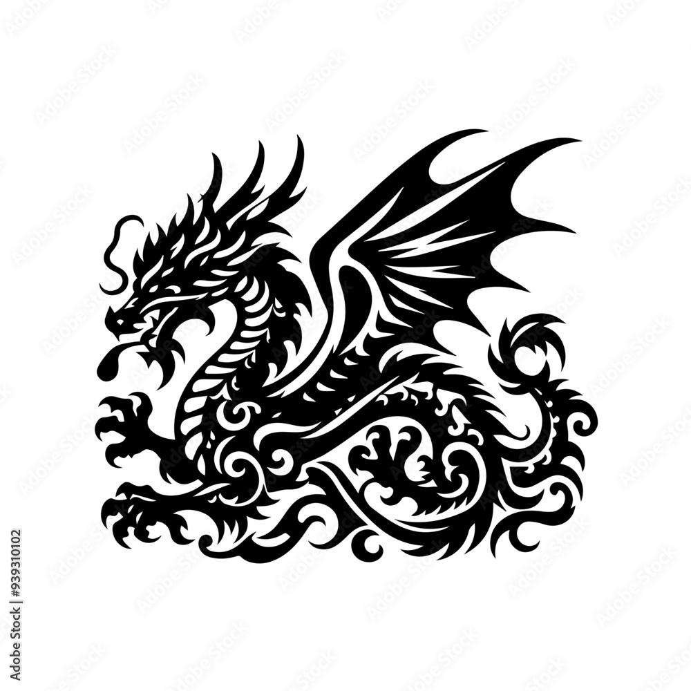 dragon flat design dragon flat design