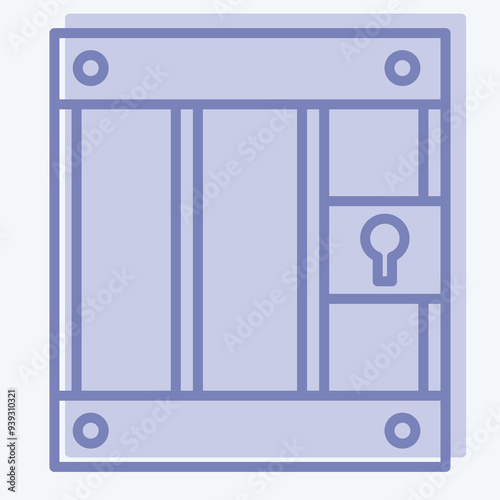 Icon Prison. related to War Military symbol. two tone style. simple illustration