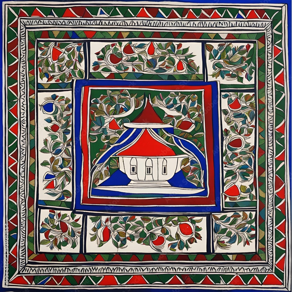 Naklejka premium traditional thai pattern on the wall