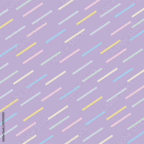 A pattern featuring multicolored short diagonal lines on a purple background. Perfect for bold designs in mobile, tablet, web, and all types of print and graphic design projects.