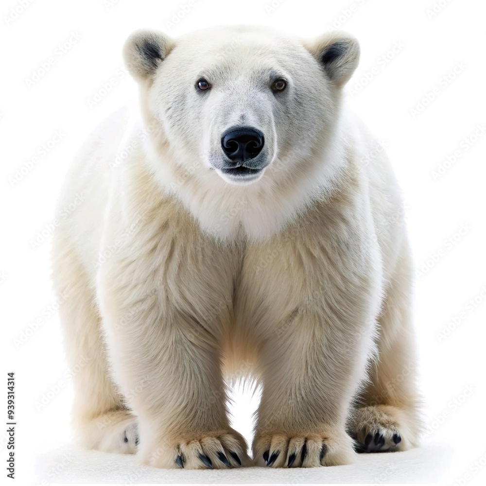 polar bear ursus maritimus portrait full body , isolated on white background polar bear ursus maritimus portrait full body , isolated on white background