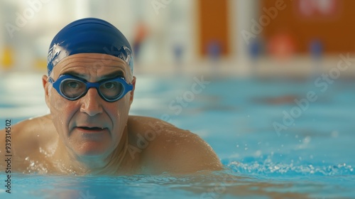 Senior Swimmer in Pool