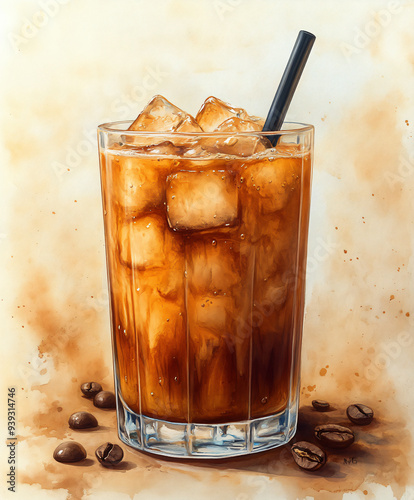 painted iced coffee