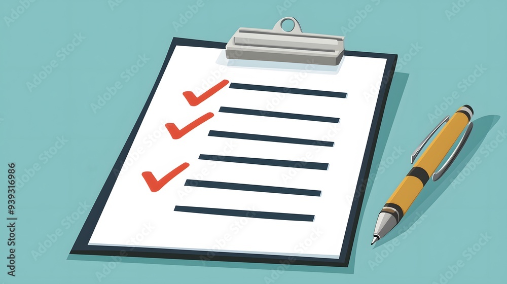 Clipboard Checklist with Pen Task Management To Do List Success Business Concept Clipboard Checklist with Pen Task Management To Do List Success Business Concept