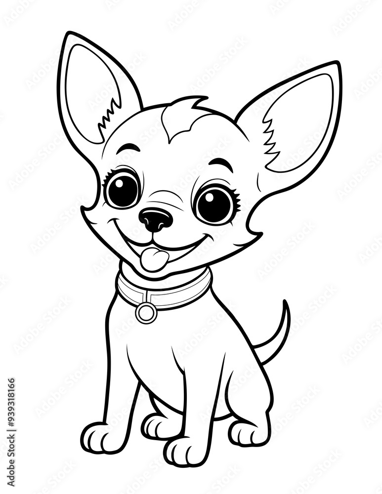 dog animal coloring page. cute black and white sitting chihuahua. you can print it on 8.5x11 inch paper dog animal coloring page. cute black and white sitting chihuahua. you can print it on 8.5x11 inch paper