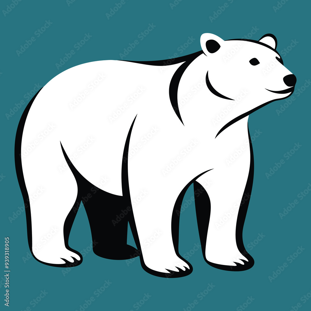 Obraz premium Cute bear graphic illustration showcasing a lovable bear with a friendly face and soft colors 