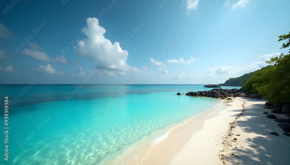Tropical Beach Resort and Crystal Clear Water Tropical Beach Resort and Crystal Clear Water