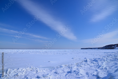  流氷 能取岬 北海道 日本/Drift ice, Cape Notoro, Hokkaido, Japan