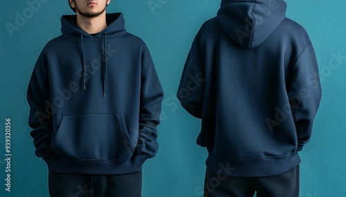 Navy Blue Hoodie A Branding Statement Through Simplistic Style Branding