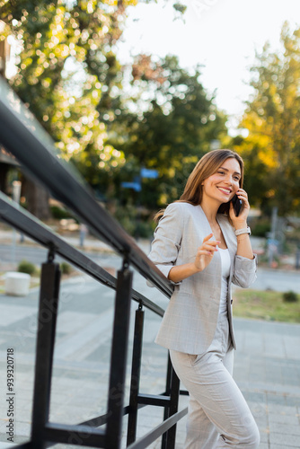 Woman enjoys a sunny outdoo...