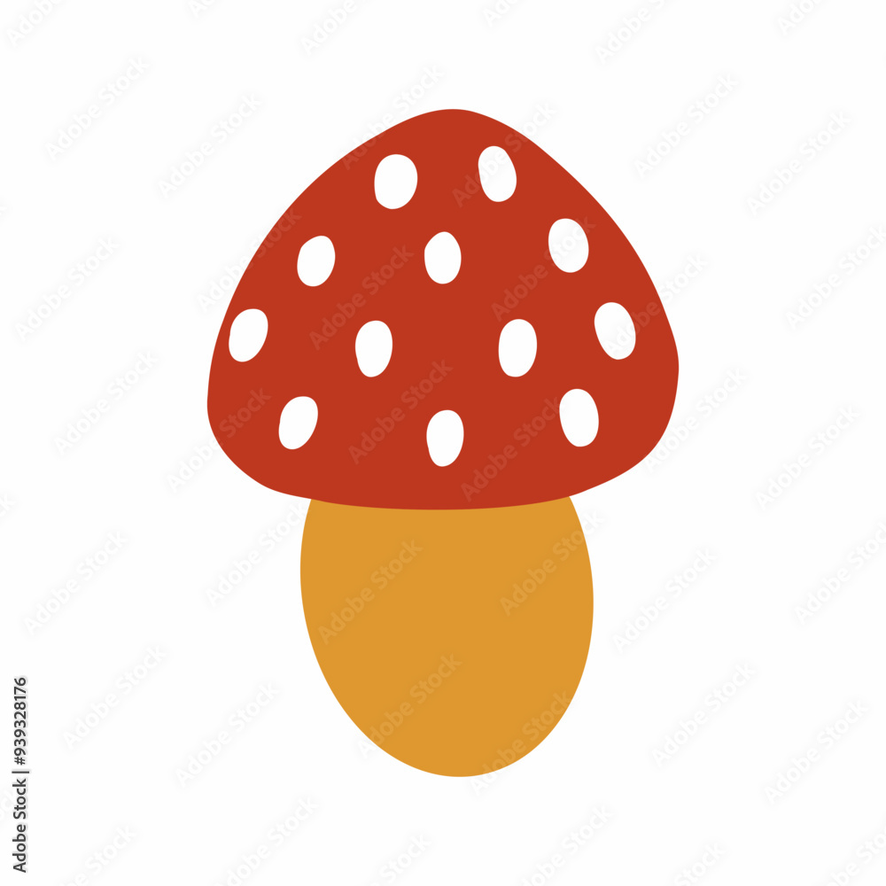 Fly agaric on white background. doodlestyle illustration. element of decor autumn postcard. Fly agaric on white background. doodlestyle illustration. element of decor autumn postcard.