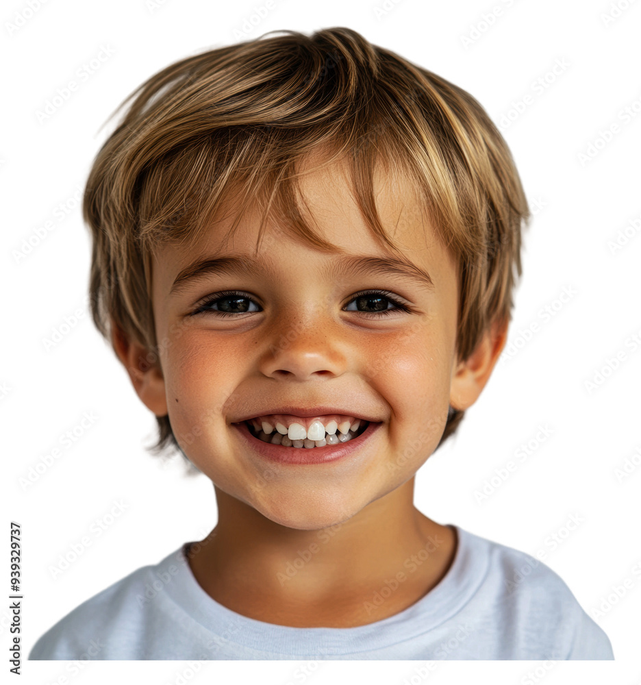 PNG Smiling boy with blonde hair wearing a white shirt PNG Smiling boy with blonde hair wearing a white shirt
