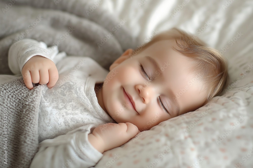 A baby rests quietly under a soft, warm blanket on a comfortable bed, embodying serenity and peacefulness in this tender moment. A baby rests quietly under a soft, warm blanket on a comfortable bed, embodying serenity and peacefulness in this tender moment.