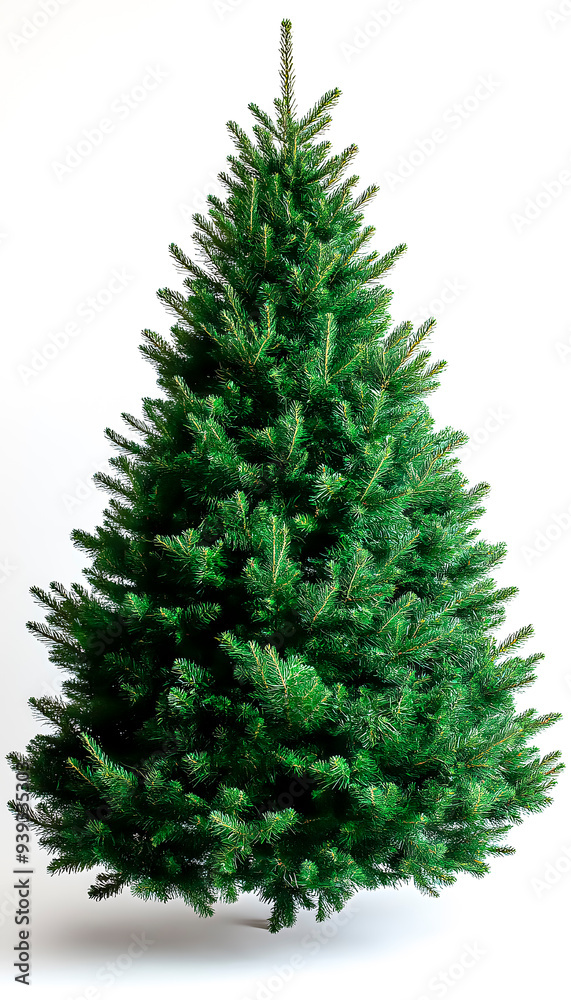 Fototapeta premium Vertical. Pine tree. Space for text. Christmas. Snow. Holidays.