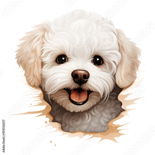 Bichon Frise, portrait of a puppy photo