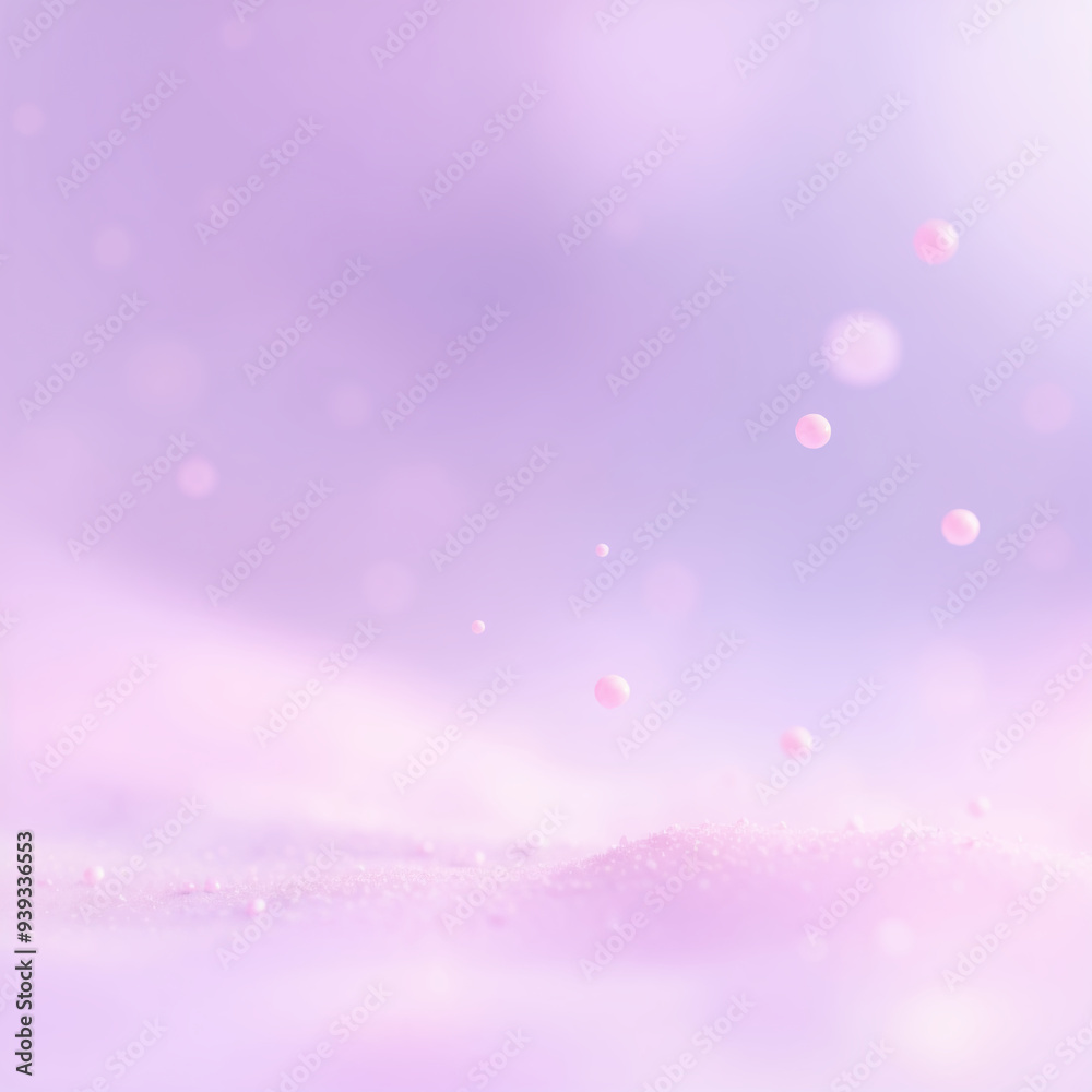 Abstract Pink Bubbles Floating in Soft Pastel Background Abstract Pink Bubbles Floating in Soft Pastel Background