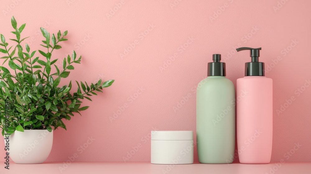 Recyclable packaging for beauty products, eco-friendly, 3D illustration Recyclable packaging for beauty products, eco-friendly, 3D illustration