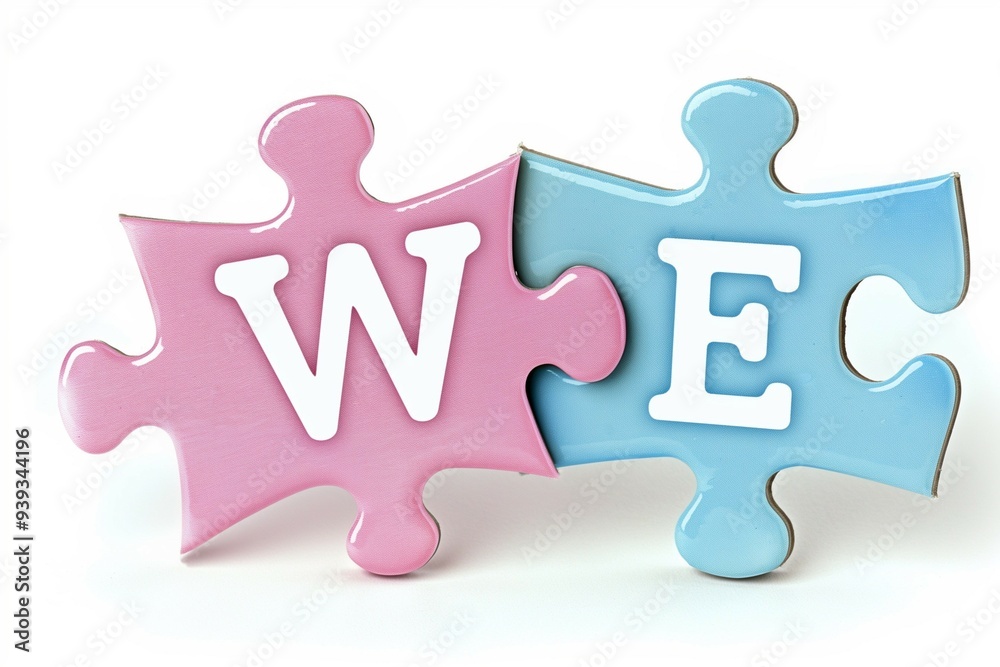 The two puzzles with text 