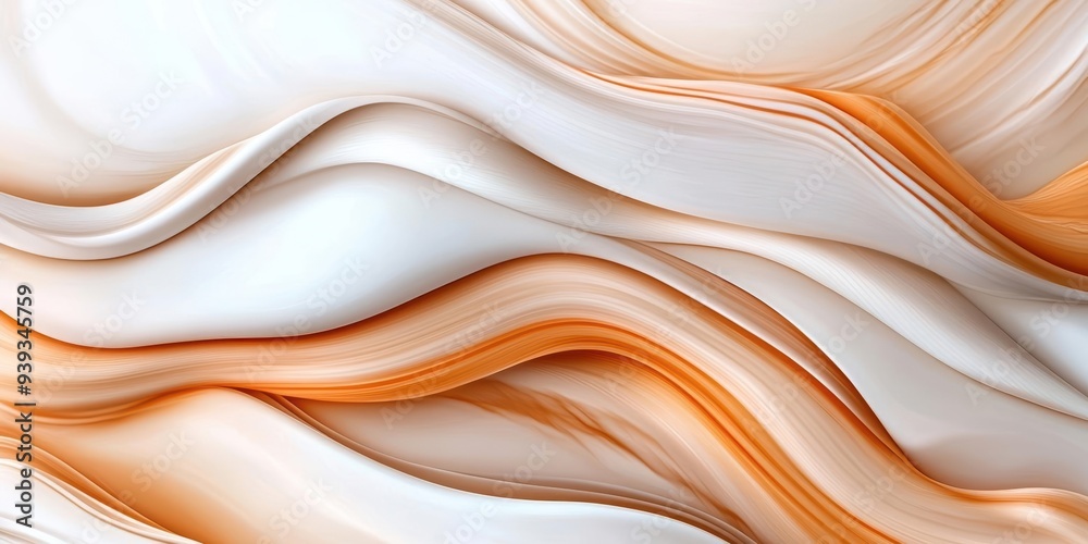 Abstract background with flowing, organic lines in white and orange tones.