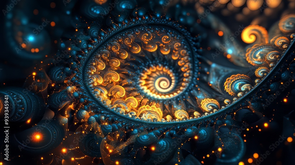 ## Glowing Fractal Patterns: Abstract Art with AR Enhancements