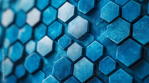 Blue Hexagon Background for Mobile Wallpaper photo