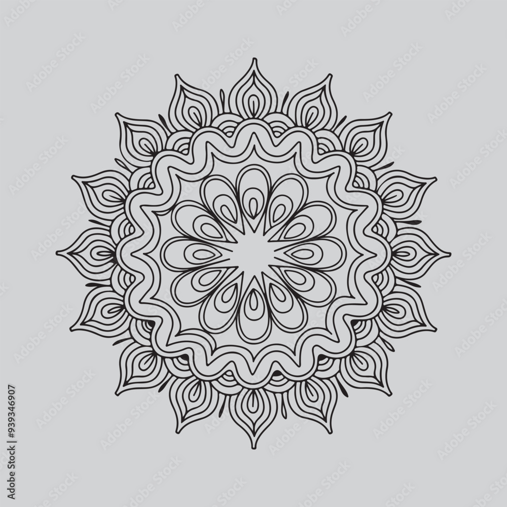 mandala ornament flower design