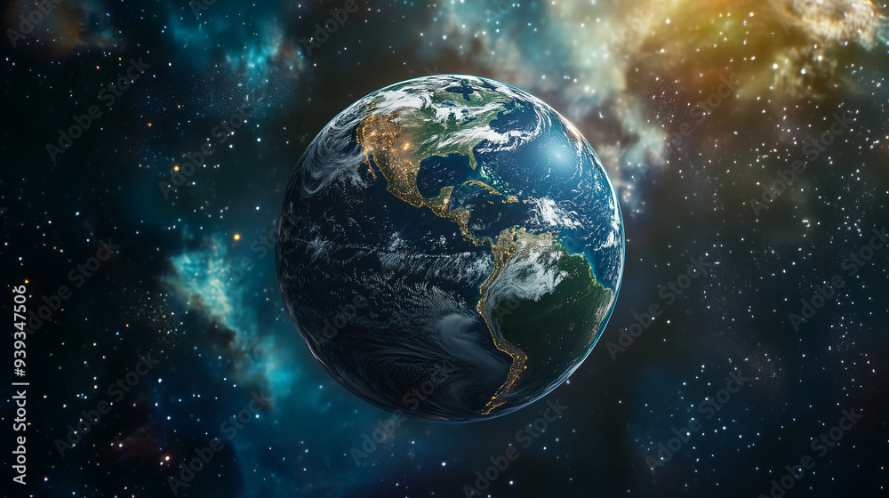 Naklejka premium earth in space
