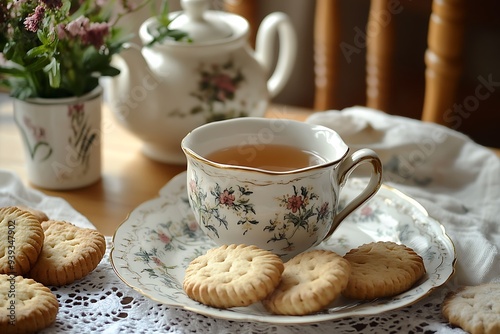 cup of tea and cookies