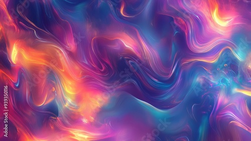 Abstract Liquid Crystal Patterns with Gradient Transitions: A Visual Exploration