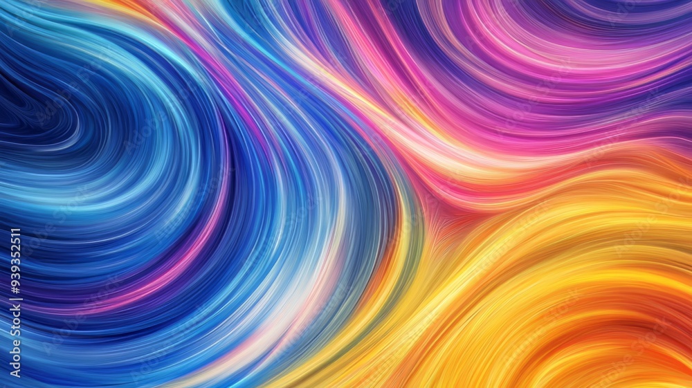 Obraz premium Abstract Swirling Gradient Lines with Dynamic Motion: A Visual Symphony