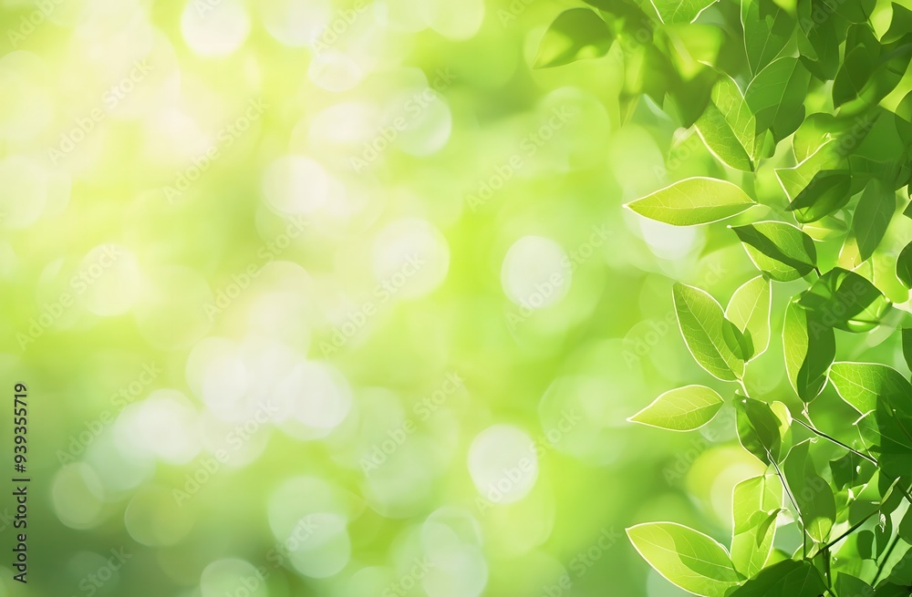 Bright green bokeh nature background Bright green bokeh nature background