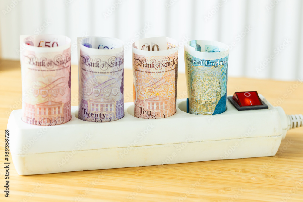 energy price hike in United Kingdom. Rising electricity and gas bills in Great Britain. Financial concept. energy price hike in United Kingdom. Rising electricity and gas bills in Great Britain. Financial concept.