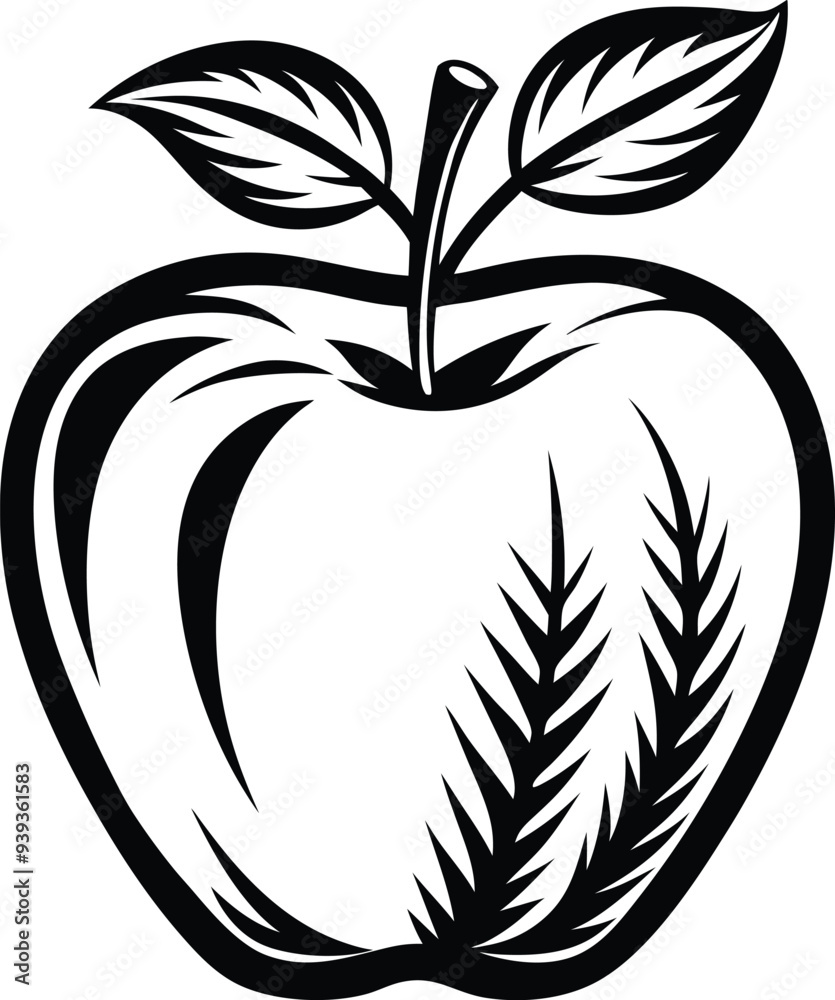 apple fruit silhouette illustration black and white apple fruit silhouette illustration black and white