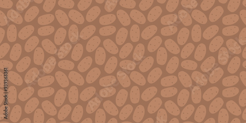 potato pattern Background. flat illustration potato background. seamless pattern potato. potato flat illustration background. seamless pattern of potato.