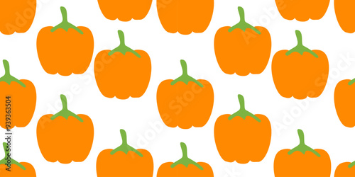 bell pepper pattern Background. flat illustration paprika background. seamless pattern bell pepper. paprika flat illustration background.